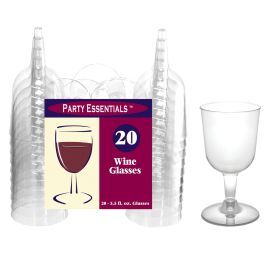 5.5 Oz Clear Wine Glasses Party Essentials (Set of 20)