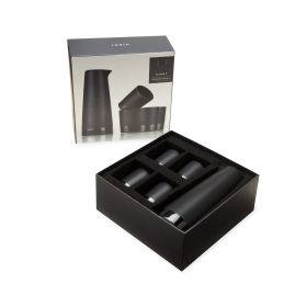 5 Piece Black Stoneware Sake Set Viski®