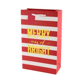 Merry and Bright Stripes 2 Bottle Wine Bag Cakewalk™