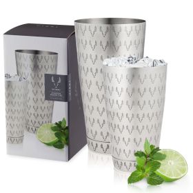 2 Piece Harrison Stainless Shaker Tin Set Viski®