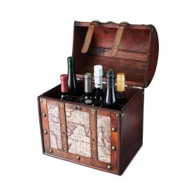6 Bottle Old World Wooden Wine Box Twine®
