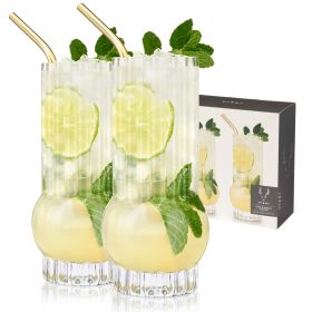 Raye Deco Crystal Highball Glasses Viski® (Set of 2)