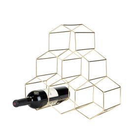 Belmont Geo Gold 6 Bottle Wine Rack Viski®
