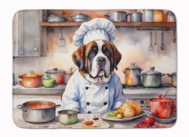 Saint Bernard The Chef Memory Foam Kitchen Mat Machine Washable Anti-Fatigue Mat Cushion Comfort Bath Mat or Kitchen Rug