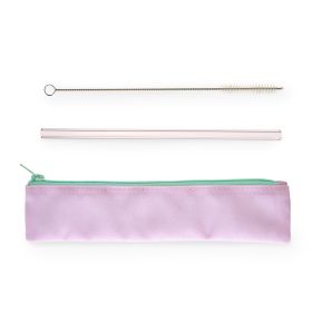 Lavender Glass Straw Set Blush®