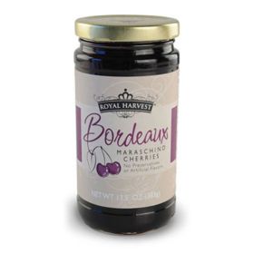 Royal Harvest 13.5 Oz Bordeaux Maraschino Cherries