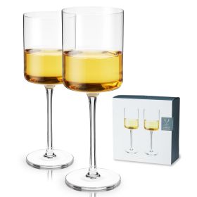 Laurel Crystal White Wine Glasses Viski® (Set of 2)
