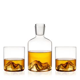 3 Piece Mountain Decanter and Tumbler Set Viski®