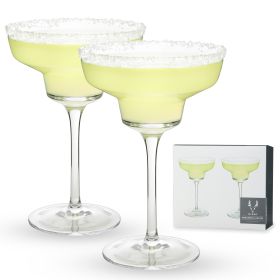 Raye Angled Crystal Margarita Glasses Viski® (Set of 2)