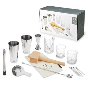 17 Piece Stainless Steel Barware Set Viski®