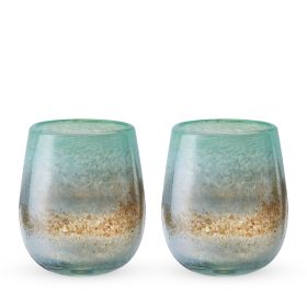 Playa Bonita Recycled Stemless Wine Glasses Twine® (Set of 2)