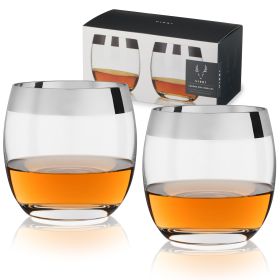 Irving Crystal Chrome-Rim Tumblers Viski® (Set of 2)