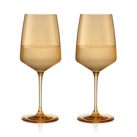 Reserve Nouveau Topaz Wine Glasses Viski® (Set of 2)