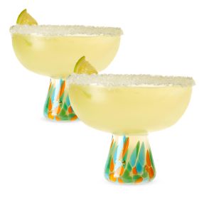 Viajar Wide Stemmed Recycled Margarita Glasses Twine® (Set of 2)