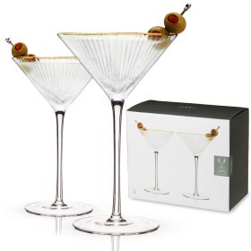 Meridian Crystal Martini Glasses Viski® (Set of 2)