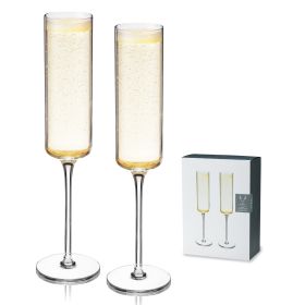 Laurel Crystal Champagne Flutes Viski® (Set of 2)