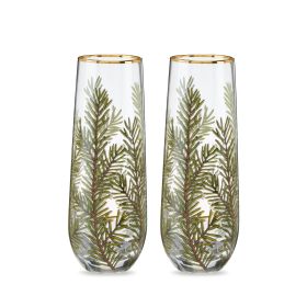 Woodland Stemless Champagne Flute Set Twine® (Set of 2)