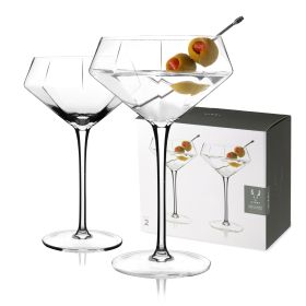 Seneca Crystal Diamond Martini Glasses Viski® (Set of 2)