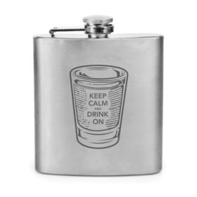 Keep Calm 6 Oz Stainless Steel Flask
