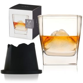 2 Piece Glacier Mountain Ice Mold Glass Set Viski®