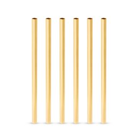 Belmont Gold Stainless Steel Short Straws Viski® (Set of 6)