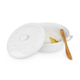 Ceramic Brie Baker & Acacia Wood Spreader Set Twine®