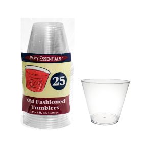 9 Oz Hard Plastic Tumblers Party Essentials (Set of 25)