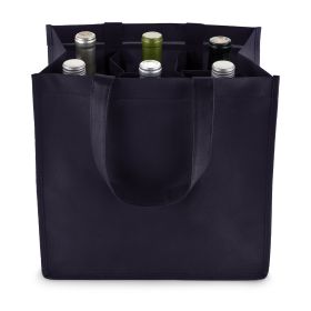 Blue 6 Bottle Non Woven Tote True