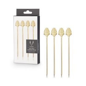 Belmont Art Deco Gold Cocktail Picks Viski® (Set of 4)