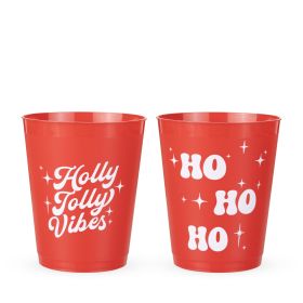 Holiday Vibes Red 16 oz Cups Blush® (Set of 12)