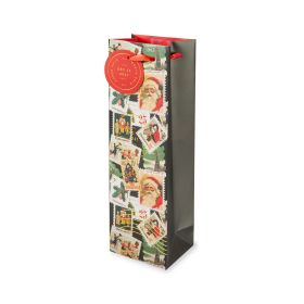 Holiday Vintage Stamps Single-Bottle Wine Bag Cakewalk™