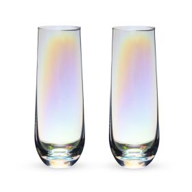 Luster Stemless Champagne Flutes Twine® (Set of 2)