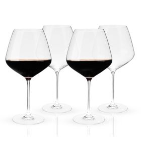 Reserve Inez Crystal Burgundy Glasses Viski® (Set of 4)