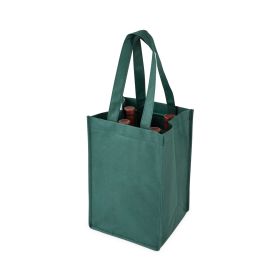 Green 4 Bottle Non Woven Tote True