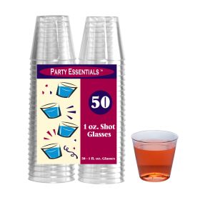 1 Oz Clear Shot Glasses Party Essentials (Set of 50)