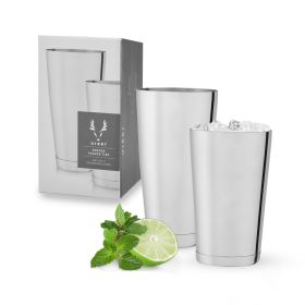 2 Piece Harrison Stainless Steel Shaker Tin Set Viski®