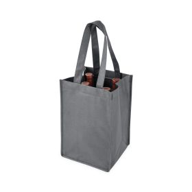 Grey 4 Bottle Non Woven Tote True