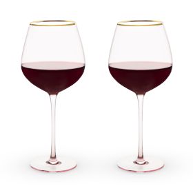 Rose Crystal Red Wine Glasses Twine® (Set of 2)