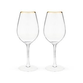 Gilded Stemmed Wine Glasses Twine® (Set of 2)
