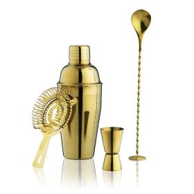 4 Piece Gold Barware Set True