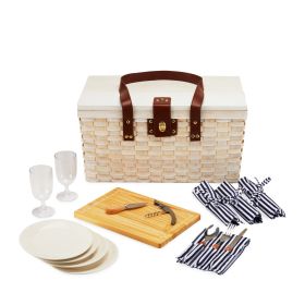 Tahoe Cream Picnic Basket for Four Twine®