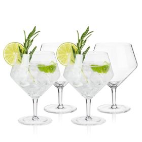 Raye Crystal Angled Gin & Tonic Glasses Viski® (Set of 4)