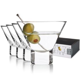 Raye Heavy Crystal Martini Glasses Viski® (Set of 4)