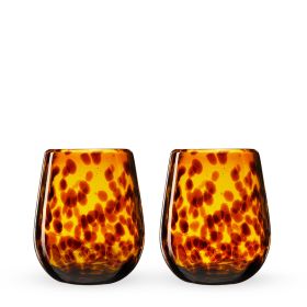 Tortuga Recycled Stemless Wine Glasses Twine® (Set of 2)