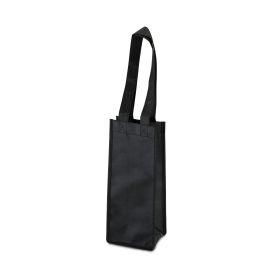 Black 1 Bottle Non Woven Tote True