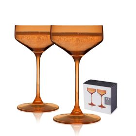 Reserve Nouveau Amber Coupe Glasses Viski® (Set of 2)