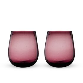 Rosado Recycled Stemless Wine Glasses Twine® (Set of 2)