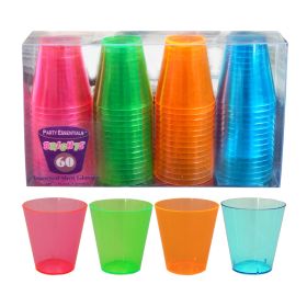 2 Oz Neon Shot Glasses Party Essentials (Set of 60)