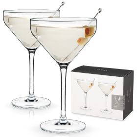 Raye Angled Crystal Martini Glasses Viski® (Set of 2)
